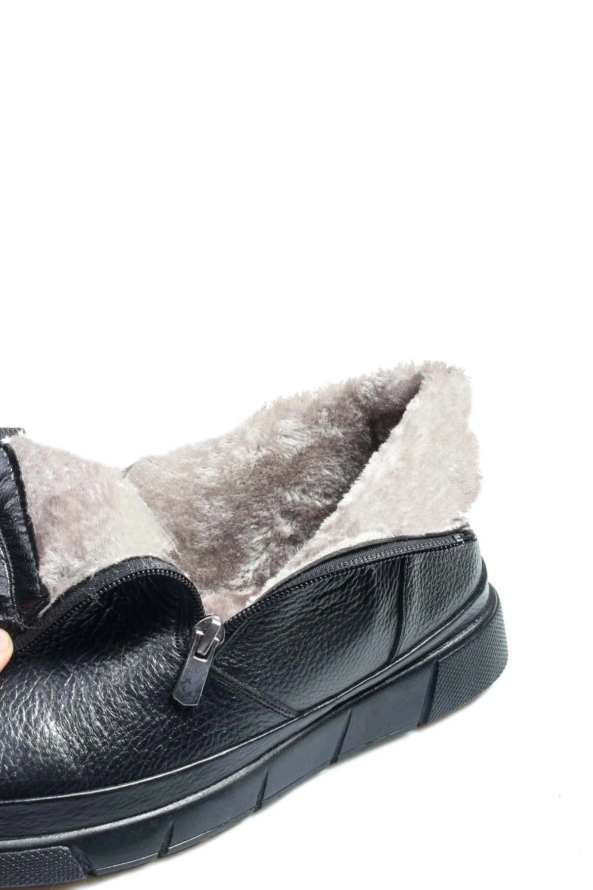 Men's Black Leather Winter Boots - Wessi sold by Wessi product image thumbnail 4