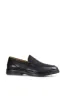 Men's Black Leather Penny Loafers with Cushioned Insole - Wessi sold by Wessi