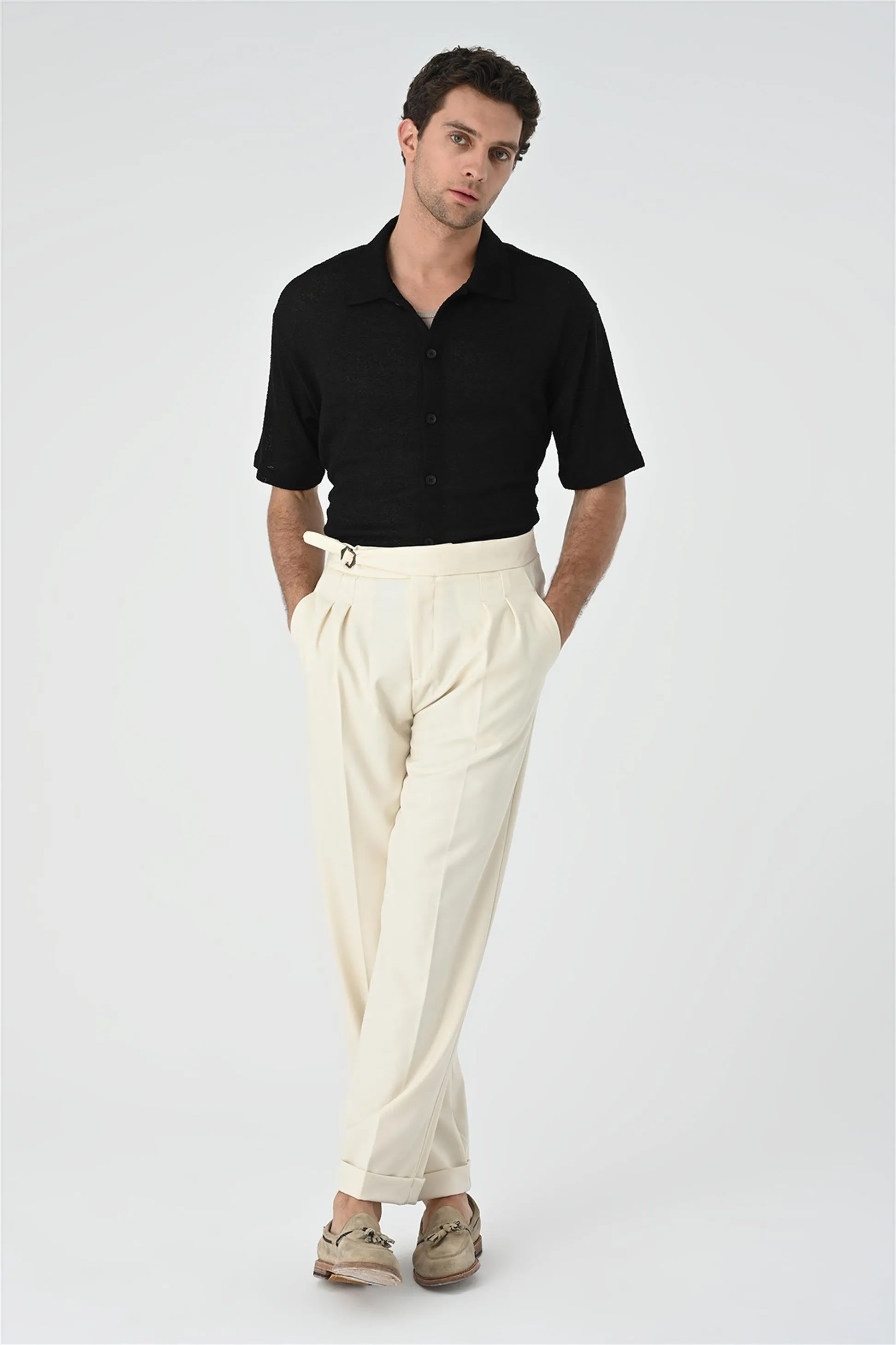 Black Relax Fit Knitwear Men's Shirt - Wessi sold by Wessi product image thumbnail 3