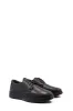 Men's Black Textured Leather Lace-Up Shoes with Cushioned Sole and Patterned Outsole - Wessi sold by Wessi