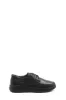 Men's Black Textured Leather Lace-Up Shoes with Cushioned Sole and Patterned Outsole - Wessi sold by Wessi