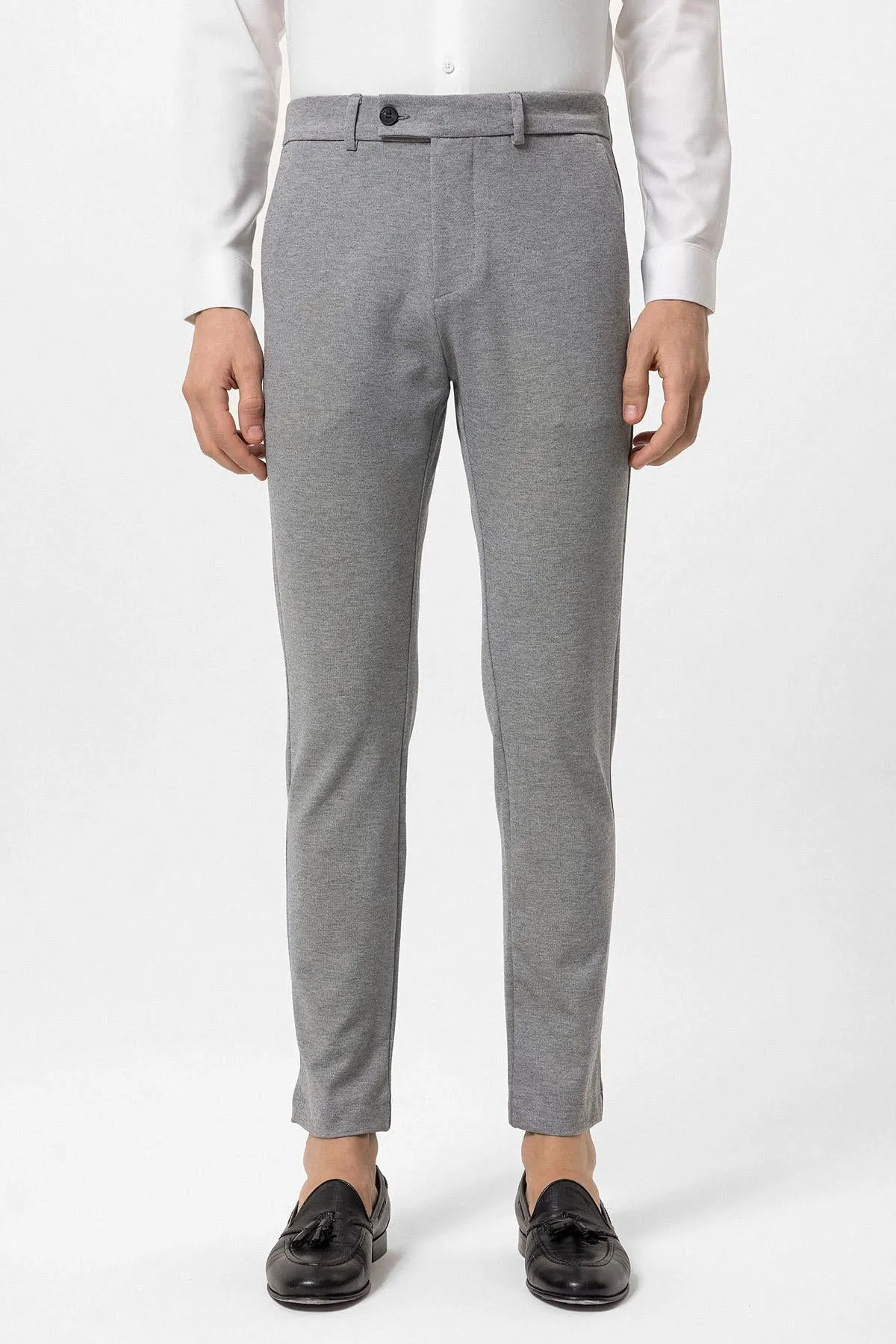 Men's Grey Slim Fit Pants - Wessi sold by Wessi product image thumbnail 2