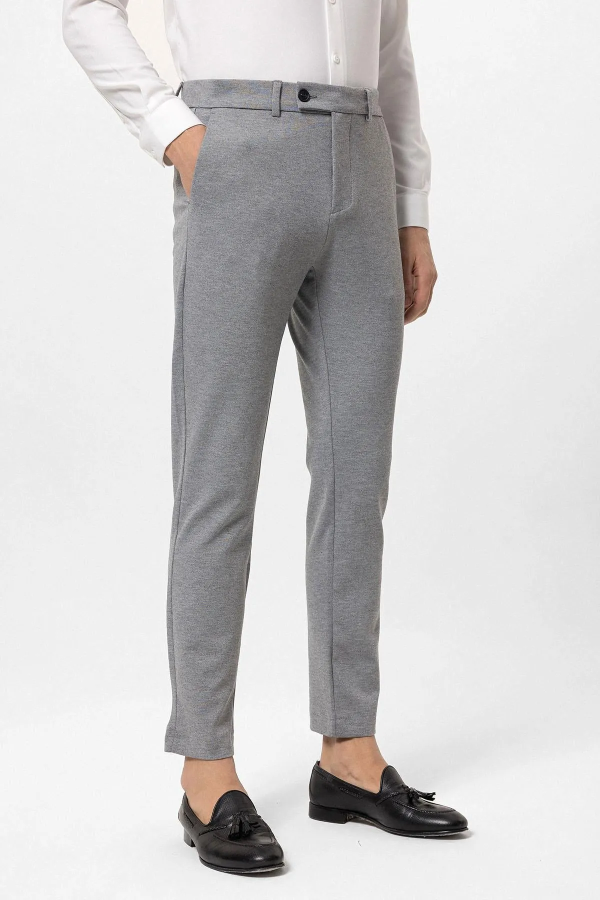 Men's Grey Slim Fit Pants - Wessi sold by Wessi product image thumbnail 3