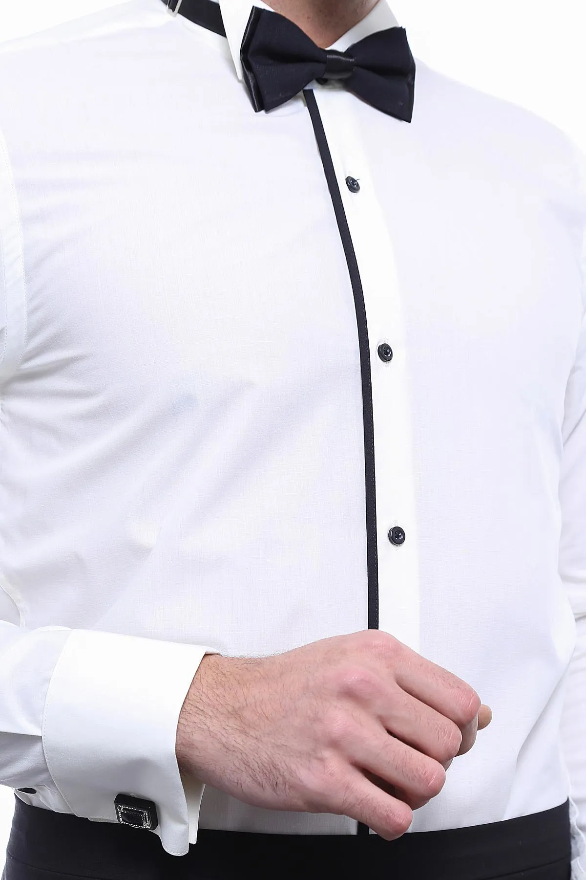 Cream Tuxedo Shirt - Wessi sold by Wessi product image thumbnail 2