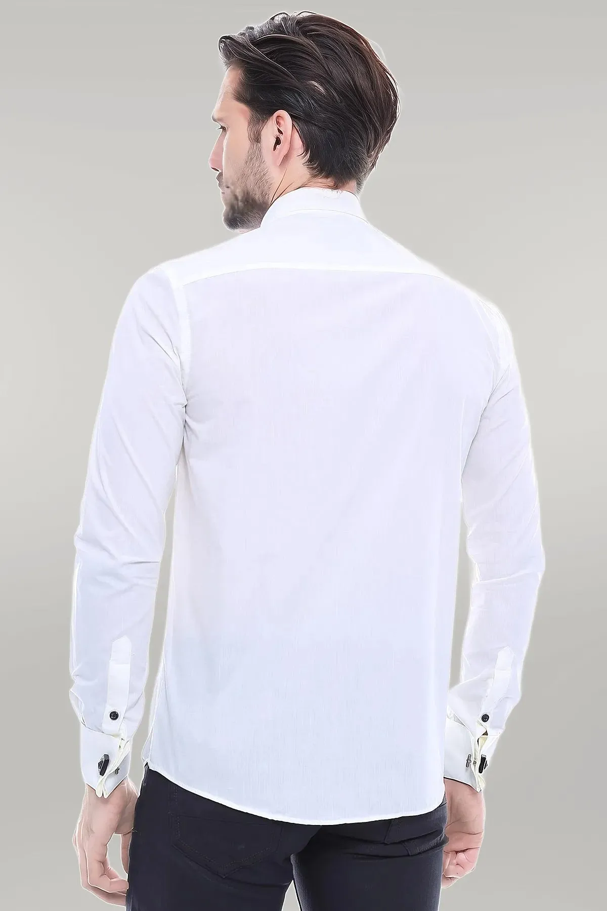 Cream Tuxedo Shirt - Wessi sold by Wessi product image thumbnail 3