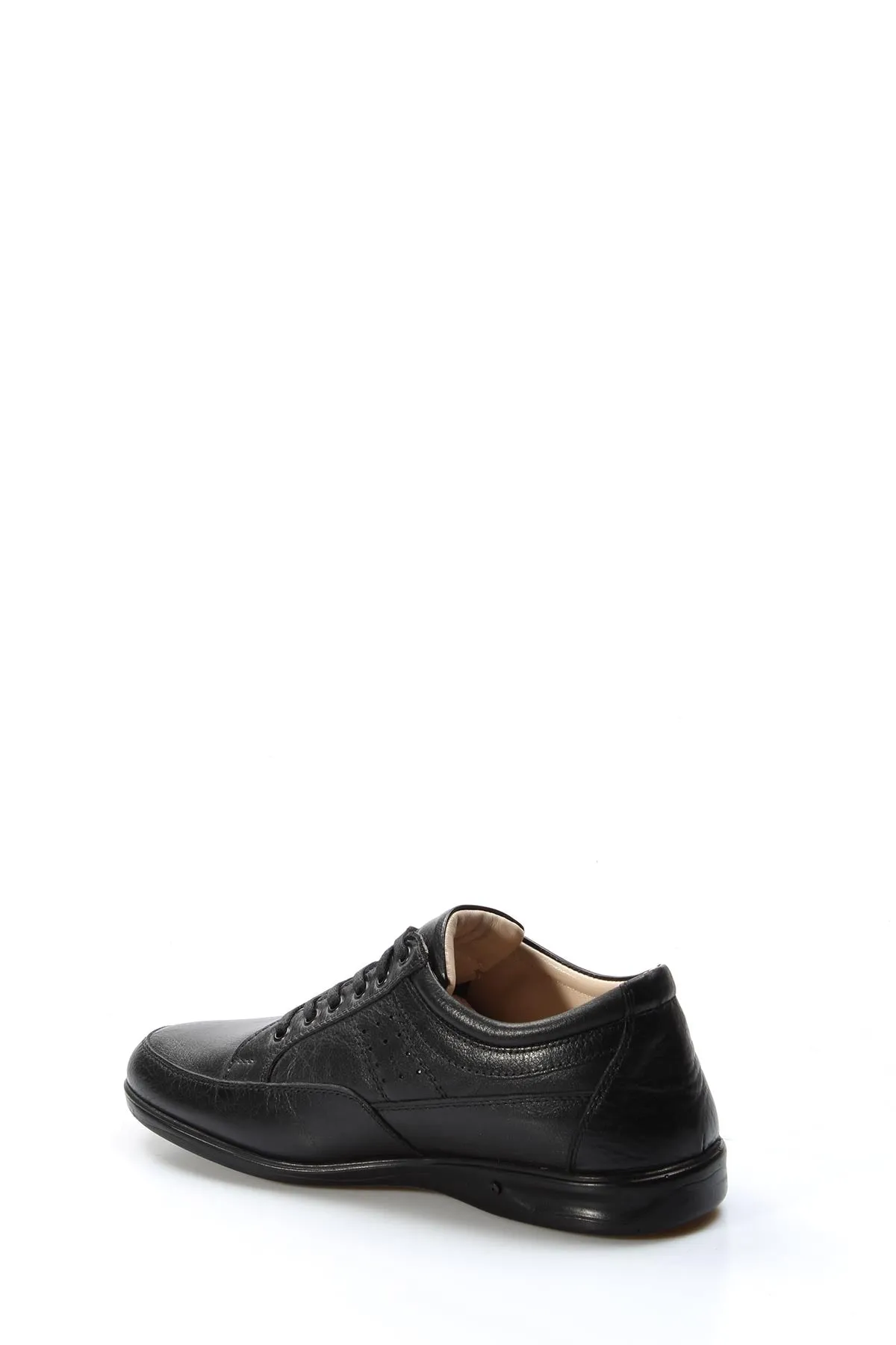 Men's Classic Black Leather Casual Lace-Up Shoes - Wessi sold by Wessi product image thumbnail 3