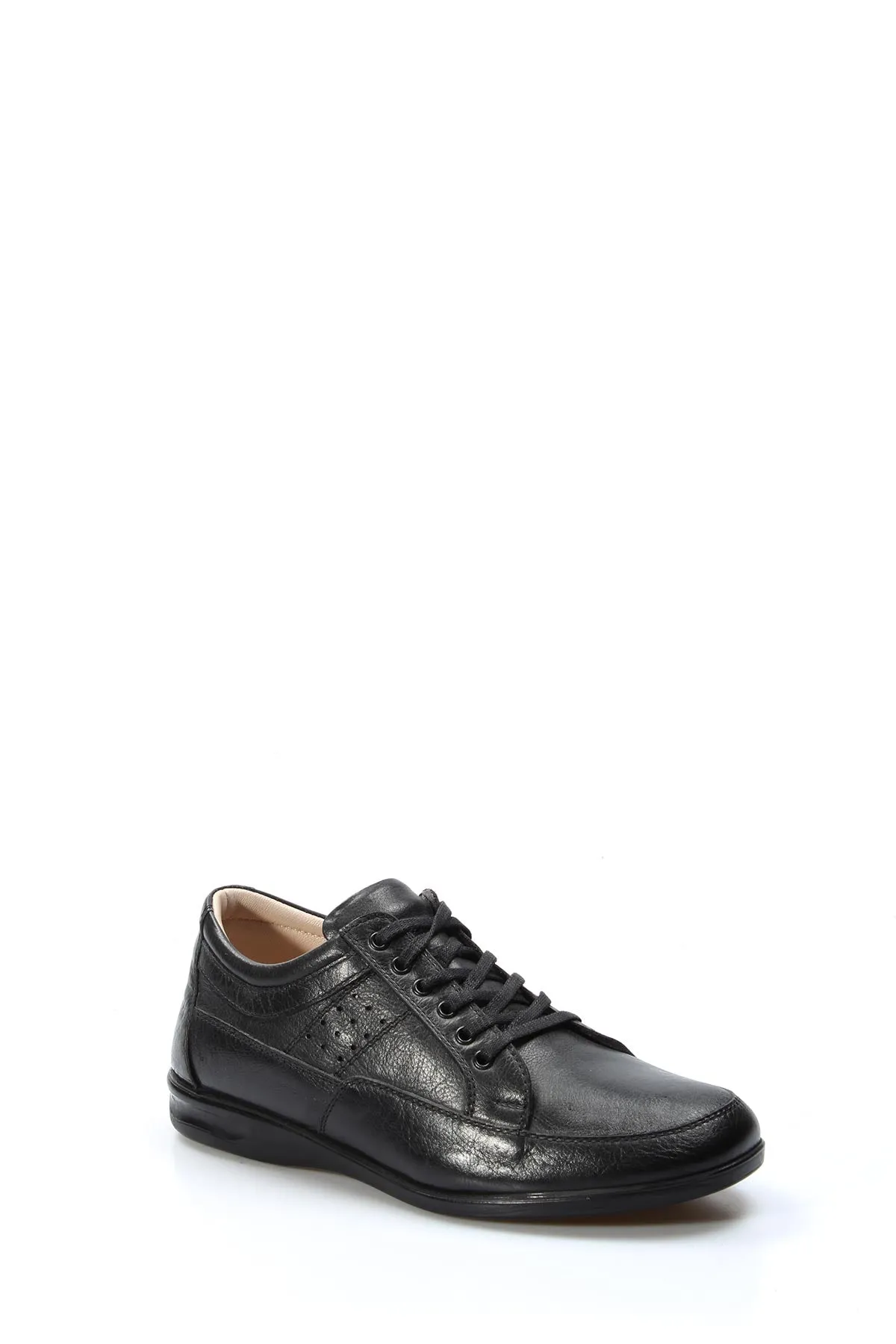Men's Classic Black Leather Casual Lace-Up Shoes - Wessi sold by Wessi product image thumbnail 4