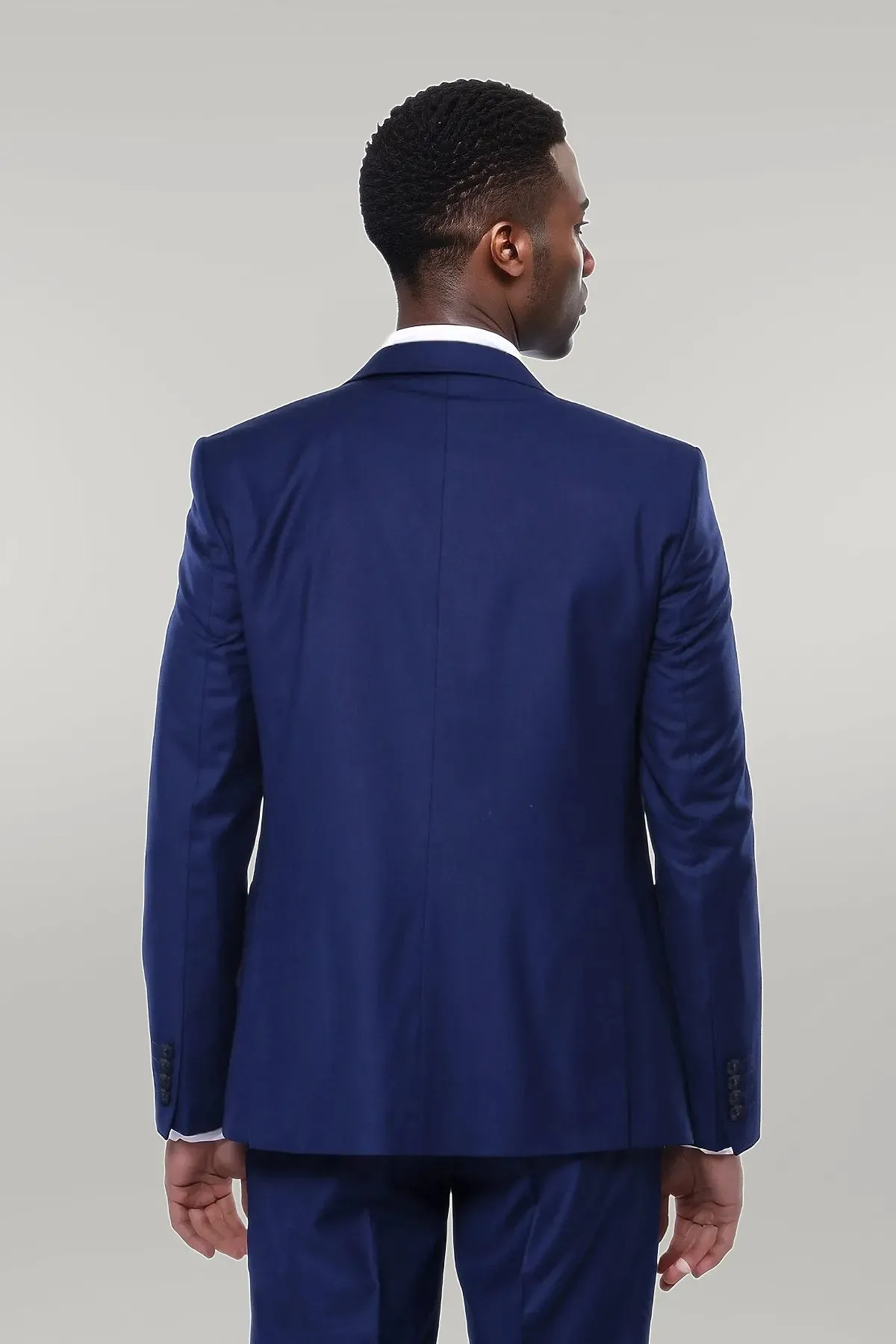 Plain Vested Navy Blue Men's Suit | Wessi sold by Wessi product image thumbnail 4