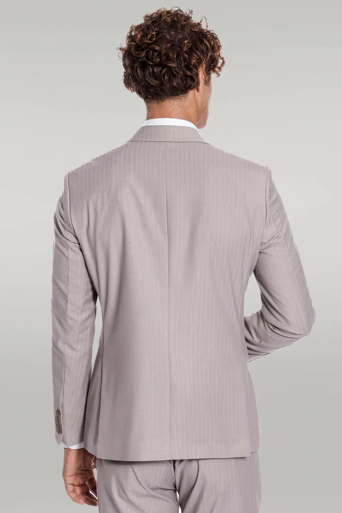 2 Piece Striped Grey Men Suit - Wessi sold by Wessi product image thumbnail 4