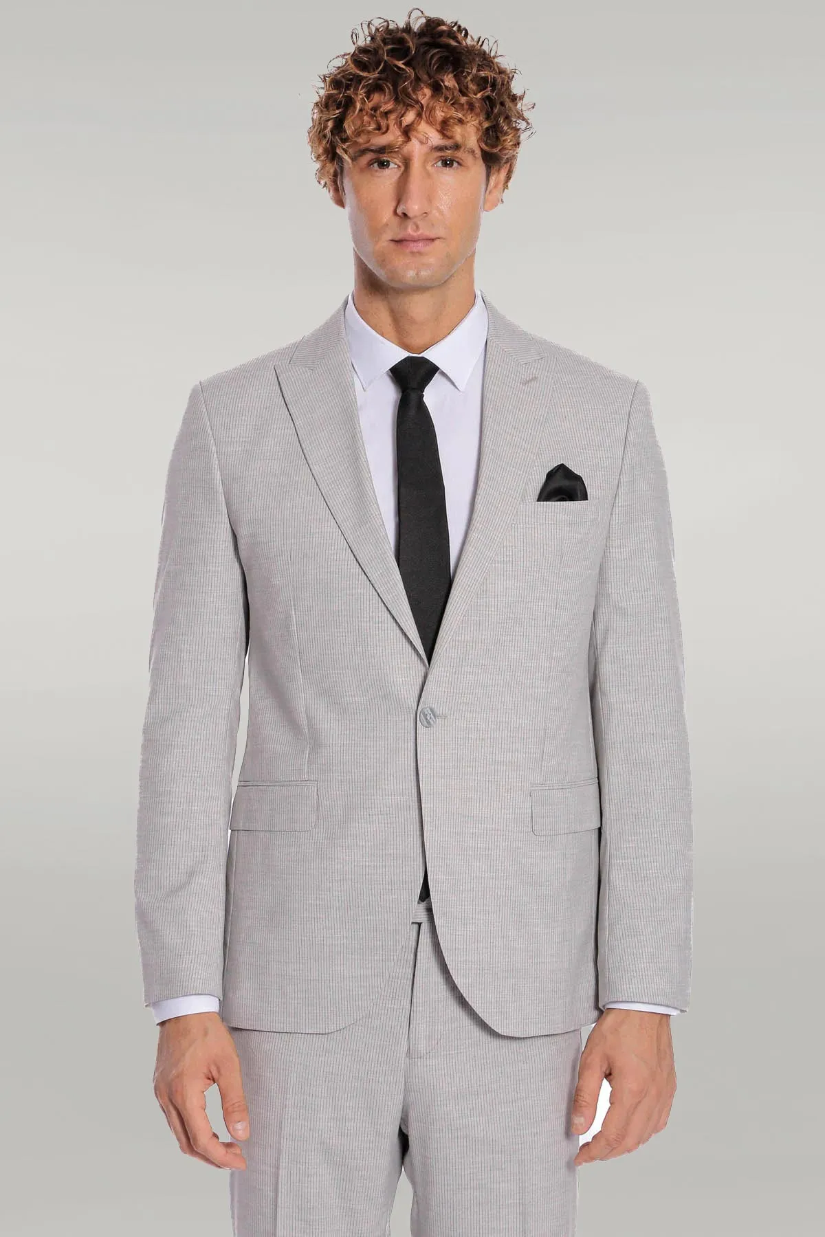2 Piece Striped Grey Men Suit - Wessi sold by Wessi product image thumbnail 5