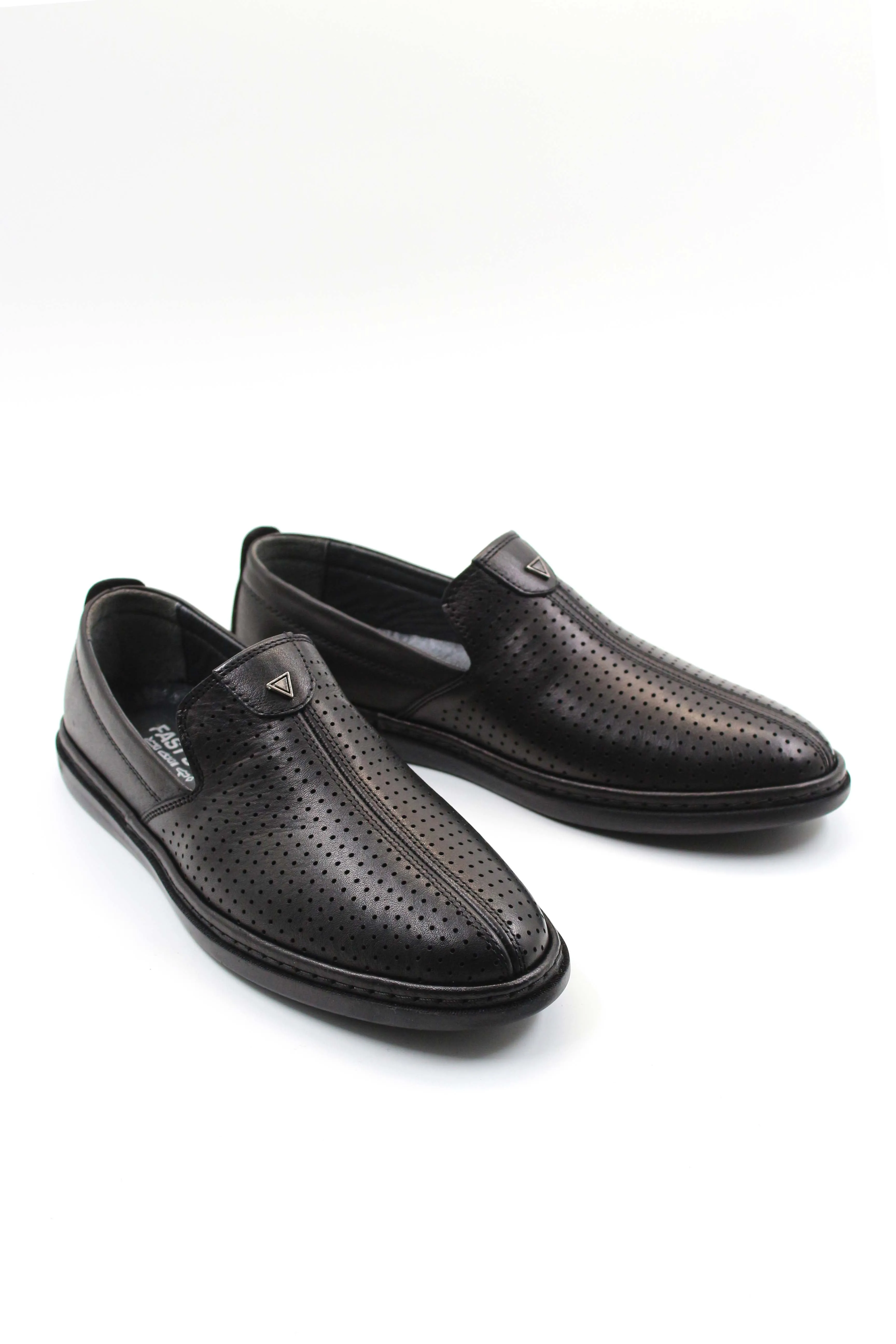 Perforated Black Slip-Ons-Wessi sold by Wessi product image thumbnail 4