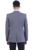 Striped Single Slit Crested Bag Pocket Grey Jacket-Wessi sold by Wessi