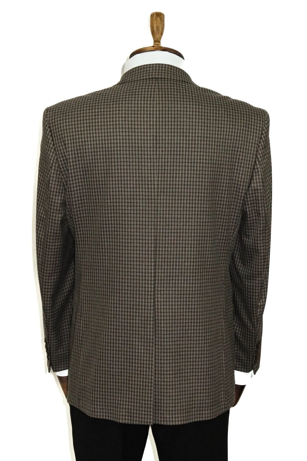 4 Drop Checkered Brown Jacket-Wessi sold by Wessi product image thumbnail 5
