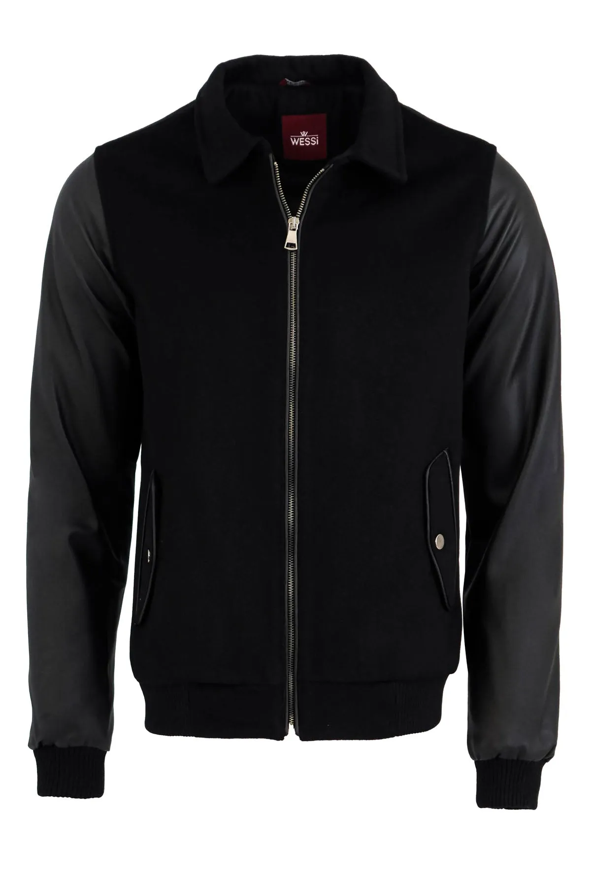 Leather Sleeve Black Cachet Coat | Wessi sold by Wessi product image thumbnail 5