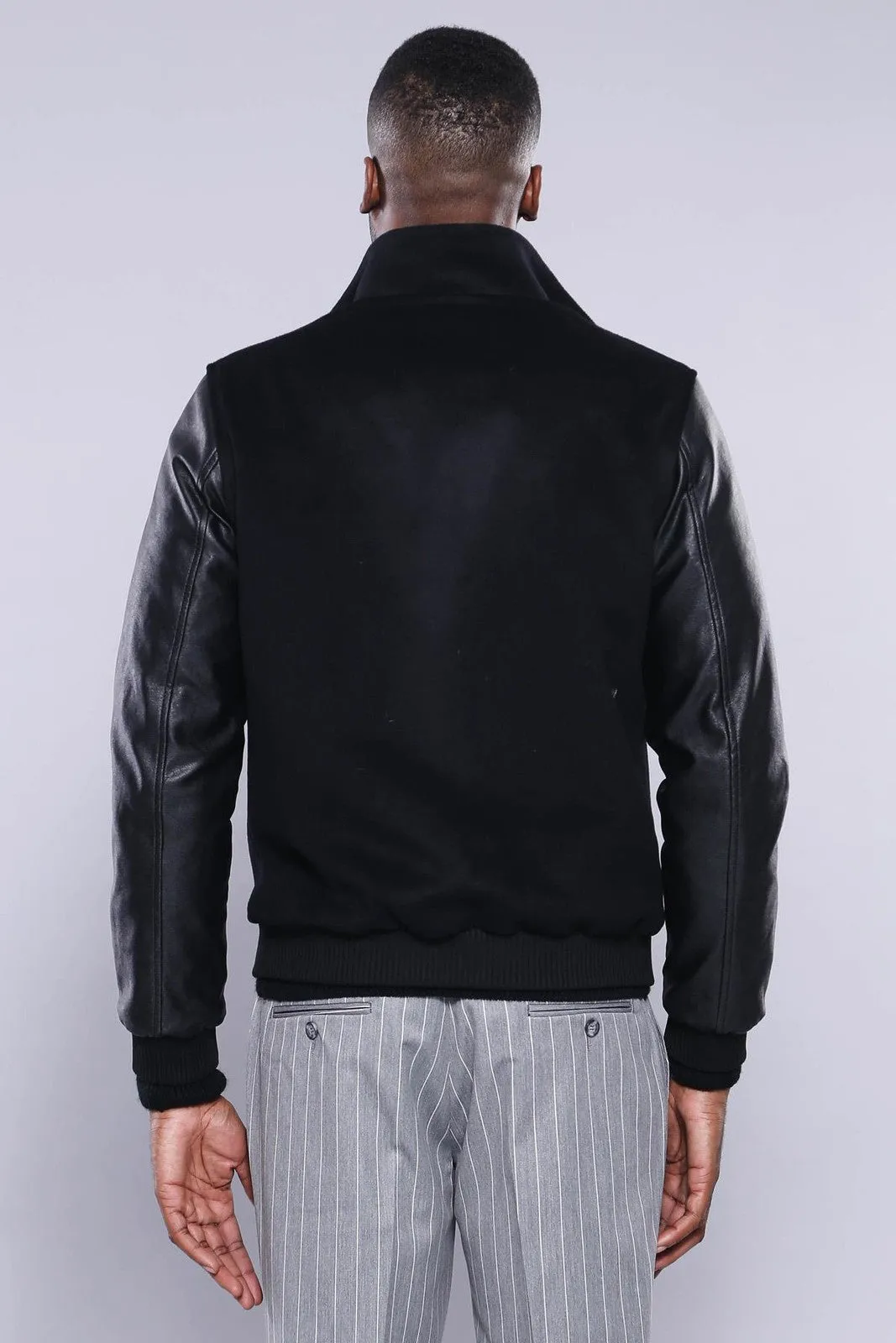 Leather Sleeve Black Cachet Coat | Wessi sold by Wessi product image thumbnail 3