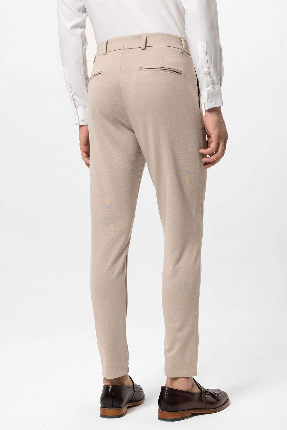 Beige Slim Fit Men's Trousers - Wessi sold by Wessi product image thumbnail 5