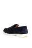 Men's Navy Suede Slip-On Loafers with White Rubber Sole - Wessi sold by Wessi