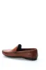 Men's Tan Leather Slip-On Loafers with Hand-Stitched Detailing - Wessi sold by Wessi