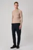 Beige Crew Neck Slim Fit Knitwear Sweater - Wessi sold by Wessi