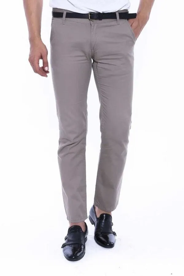 Flap Pockets Cotton Plain Beige Men Pants - Wessi sold by Wessi product image thumbnail 4
