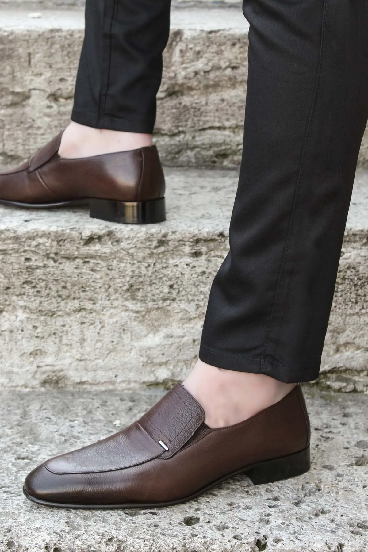 Men's Brown Leather Penny Loafers-Wessi sold by Wessi