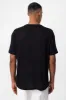 Men's Black Crew Neck Ribbed T-Shirt - Wessi sold by Wessi