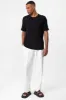 Men's Black Crew Neck Ribbed T-Shirt - Wessi sold by Wessi