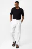Men's Black Crew Neck Ribbed T-Shirt - Wessi sold by Wessi