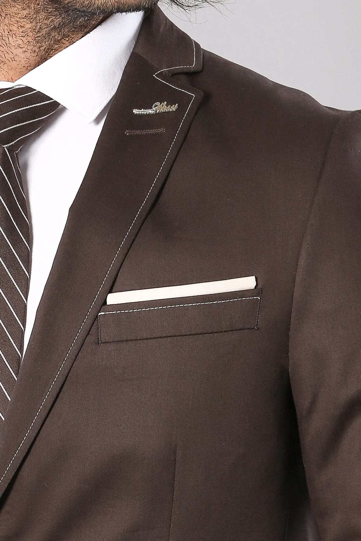 2 Button Bag Pocket Brown Jacket-Wessi sold by Wessi product image thumbnail 2