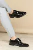 Men's Black Patent Leather Lace-Up Oxfords with Sleek Finish - Wessi sold by Wessi