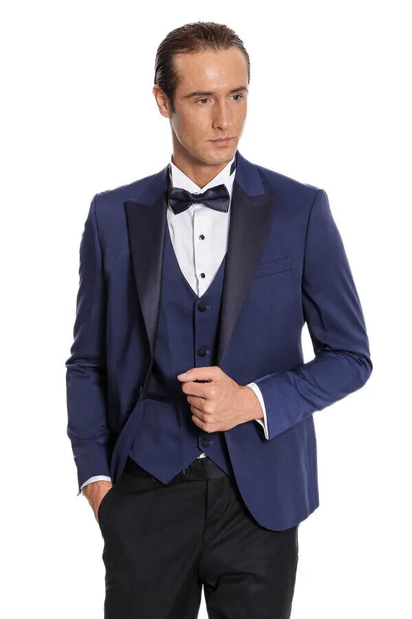 Dot-Patterned Navy Tuxedo - Wessi sold by Wessi product image thumbnail 5
