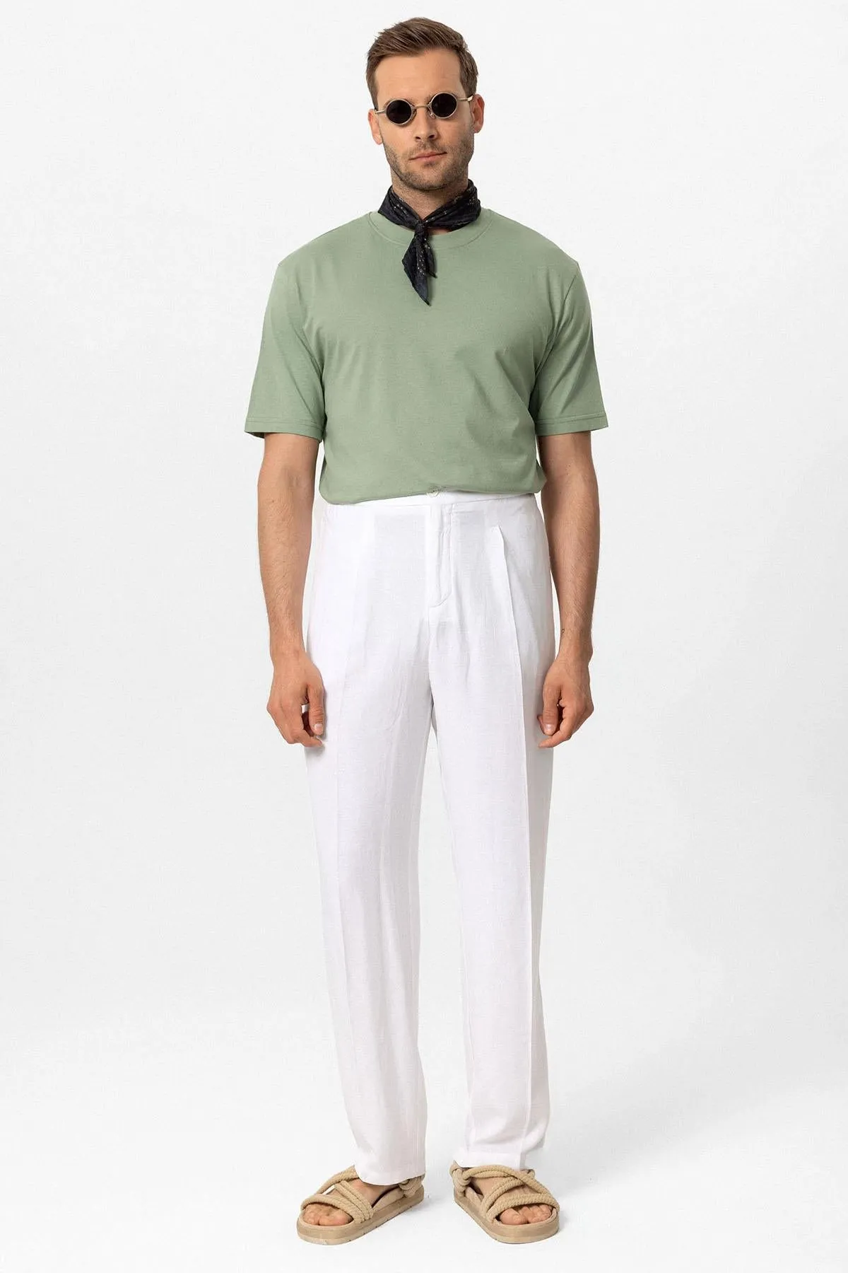 Men's Mint Crew Neck Basic T-Shirt - Wessi sold by Wessi product image thumbnail 2