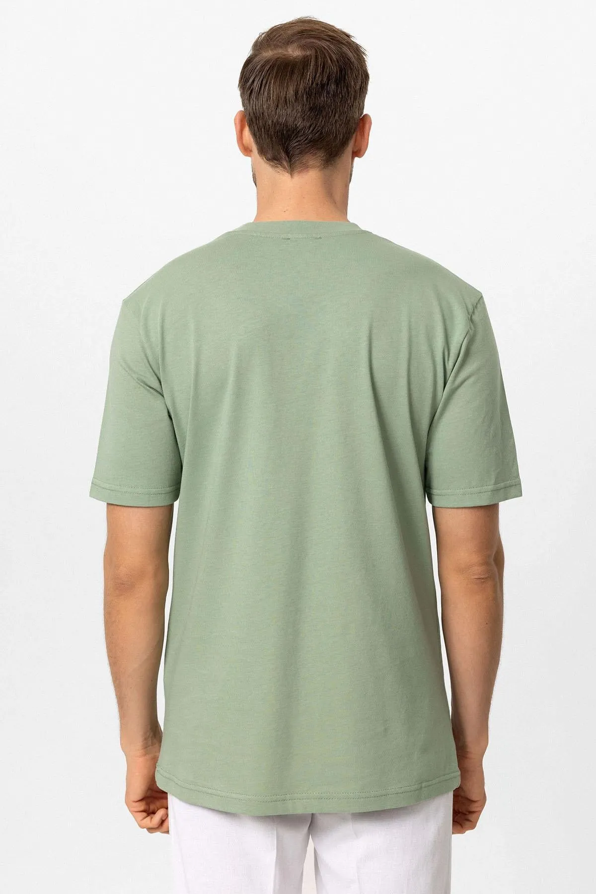 Men's Mint Crew Neck Basic T-Shirt - Wessi sold by Wessi product image thumbnail 5