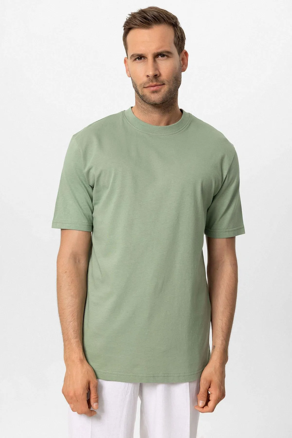 Men's Mint Crew Neck Basic T-Shirt - Wessi sold by Wessi