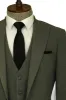 Three Piece Slim Fit Single Button Grey Men Suit sold by Wessi