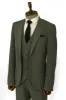 Three Piece Slim Fit Single Button Grey Men Suit sold by Wessi