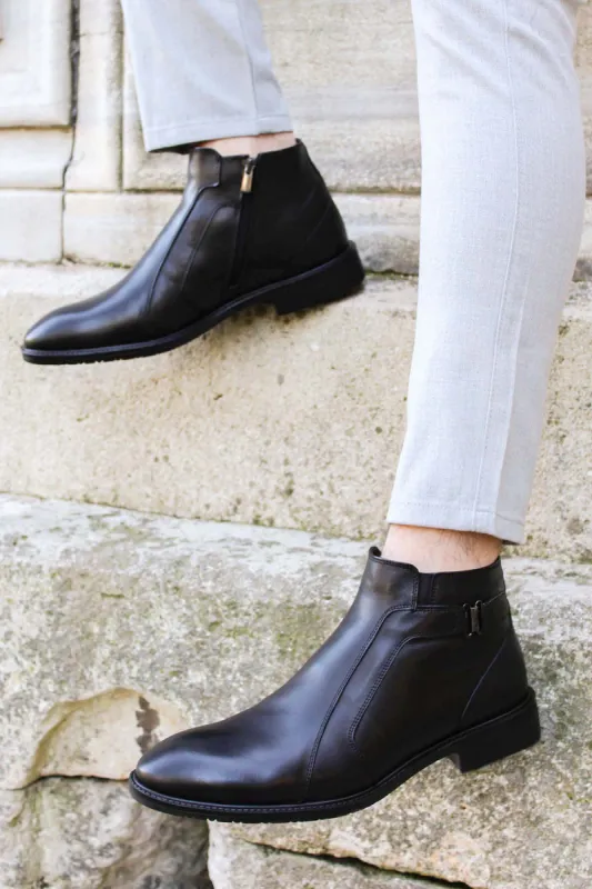 Black Leather Chelsea Boots-Wessi sold by Wessi