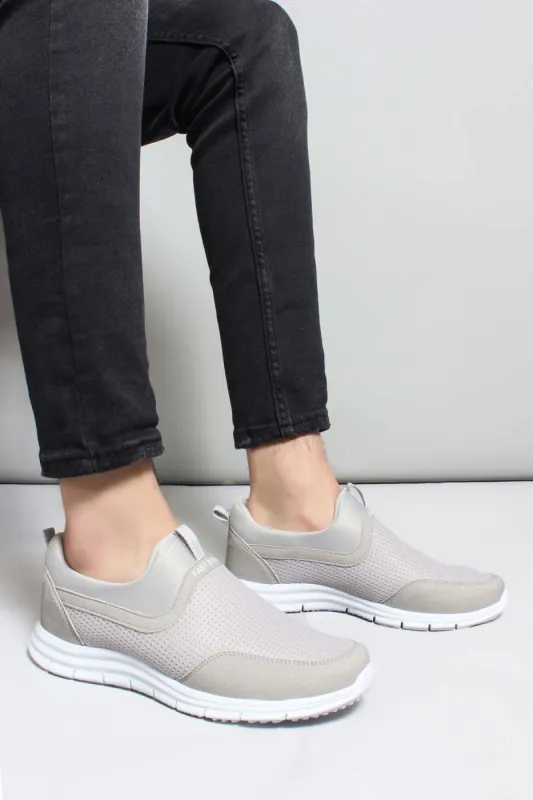 Men's Beige Slip-On Athletic Shoes - Wessi sold by Wessi