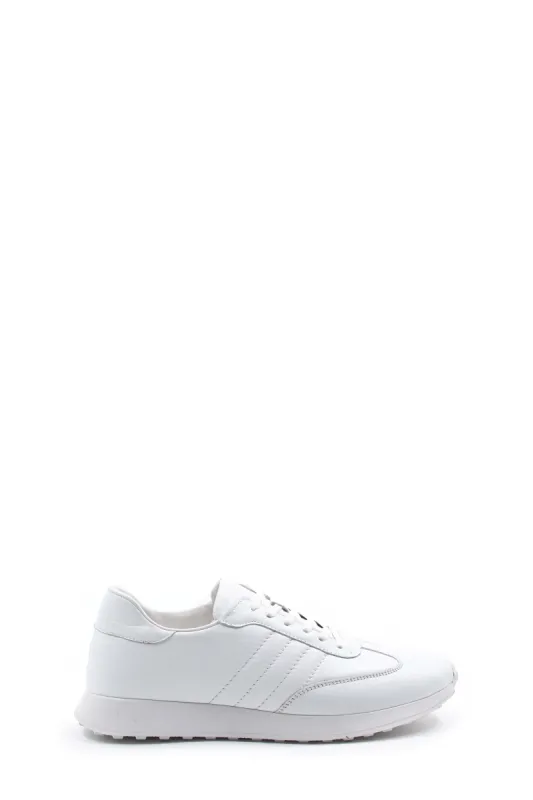 White Leather Retro Running Sneakers Wessi made by Wessi