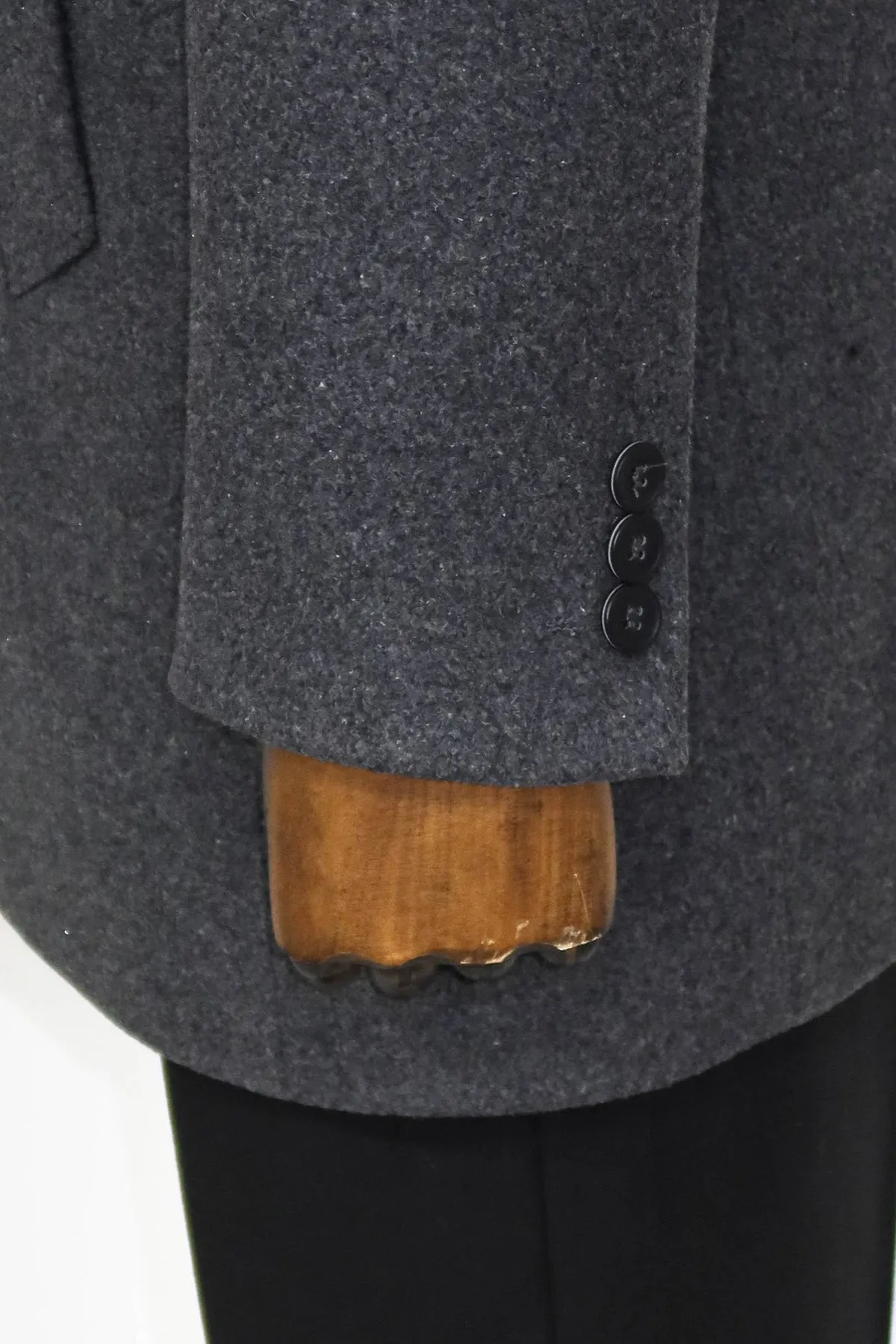 Wide Lapel Wool Anthracite Men Coat - Wessi sold by Wessi product image thumbnail 4