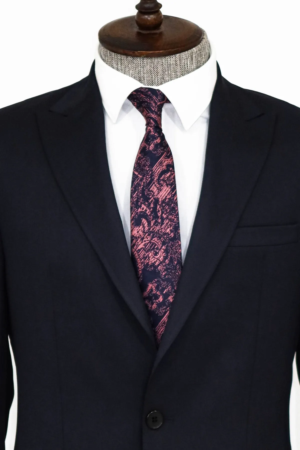 Plain 2 Piece Slim Fit Dark Blue Men Suit and Shirt Combination- Wessi sold by Wessi product image thumbnail 2