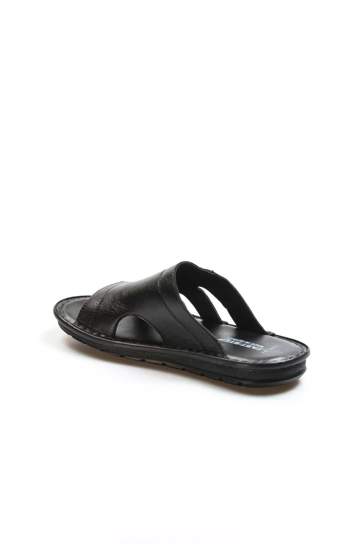 Black Leather Slide Sandals Wessi sold by Wessi product image thumbnail 2