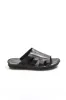 Black Leather Slide Sandals Wessi sold by Wessi