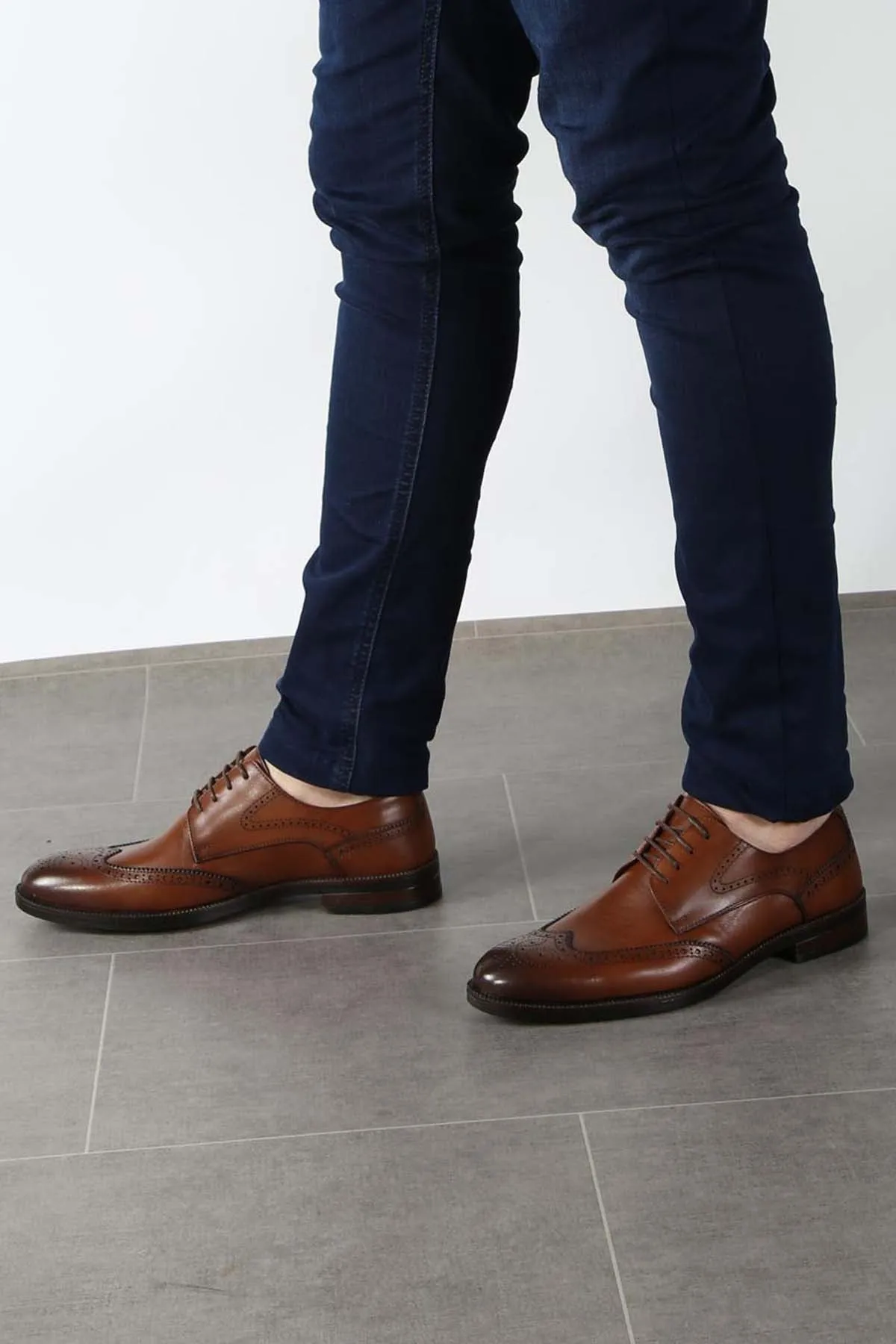 Brown Brogue Leather Oxford Wessi sold by Wessi