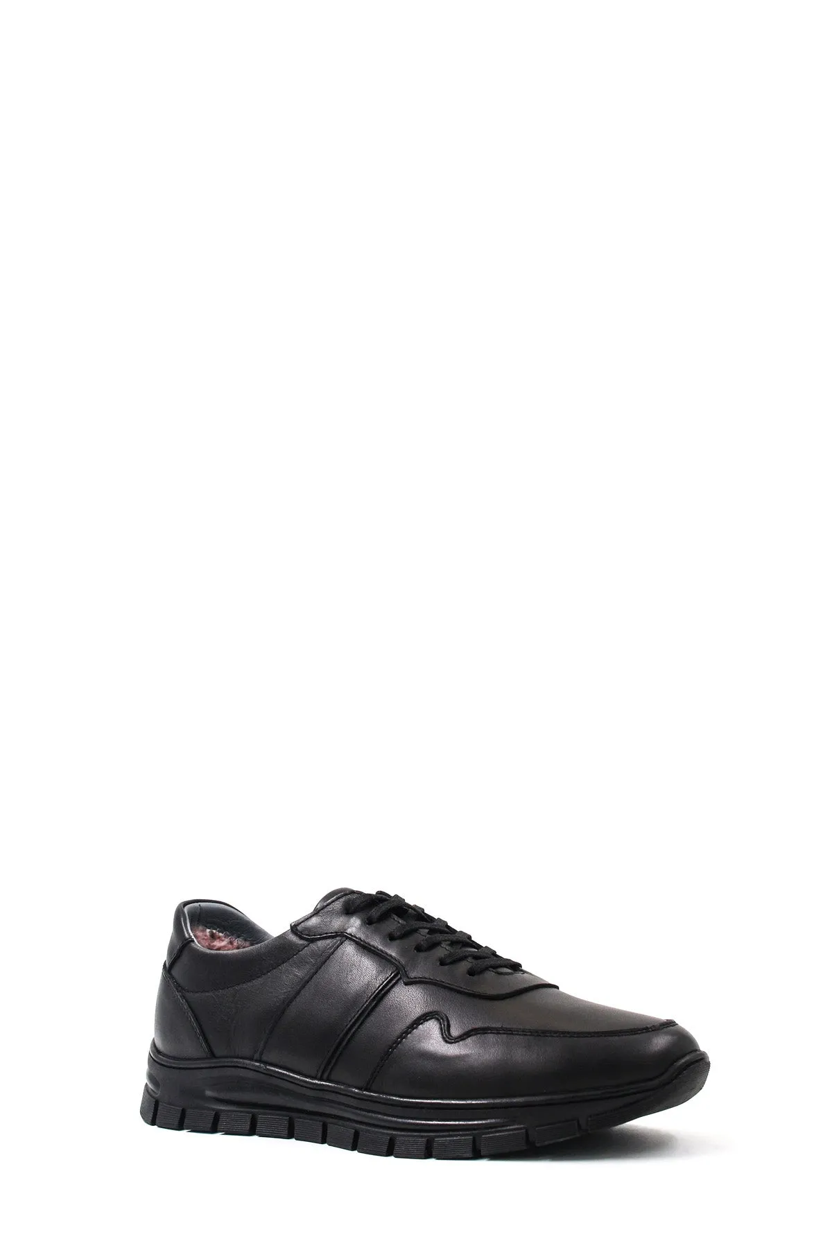 Men's Black Leather Athletic Sneakers-Wessi sold by Wessi product image thumbnail 3