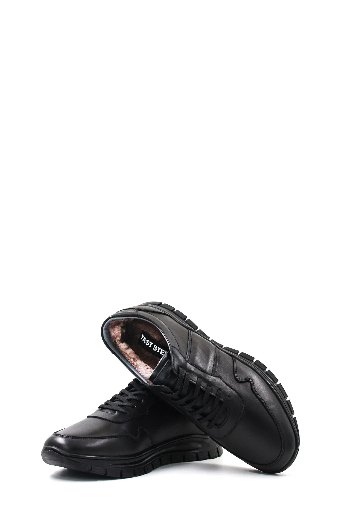 Men's Black Leather Athletic Sneakers-Wessi sold by Wessi product image thumbnail 5