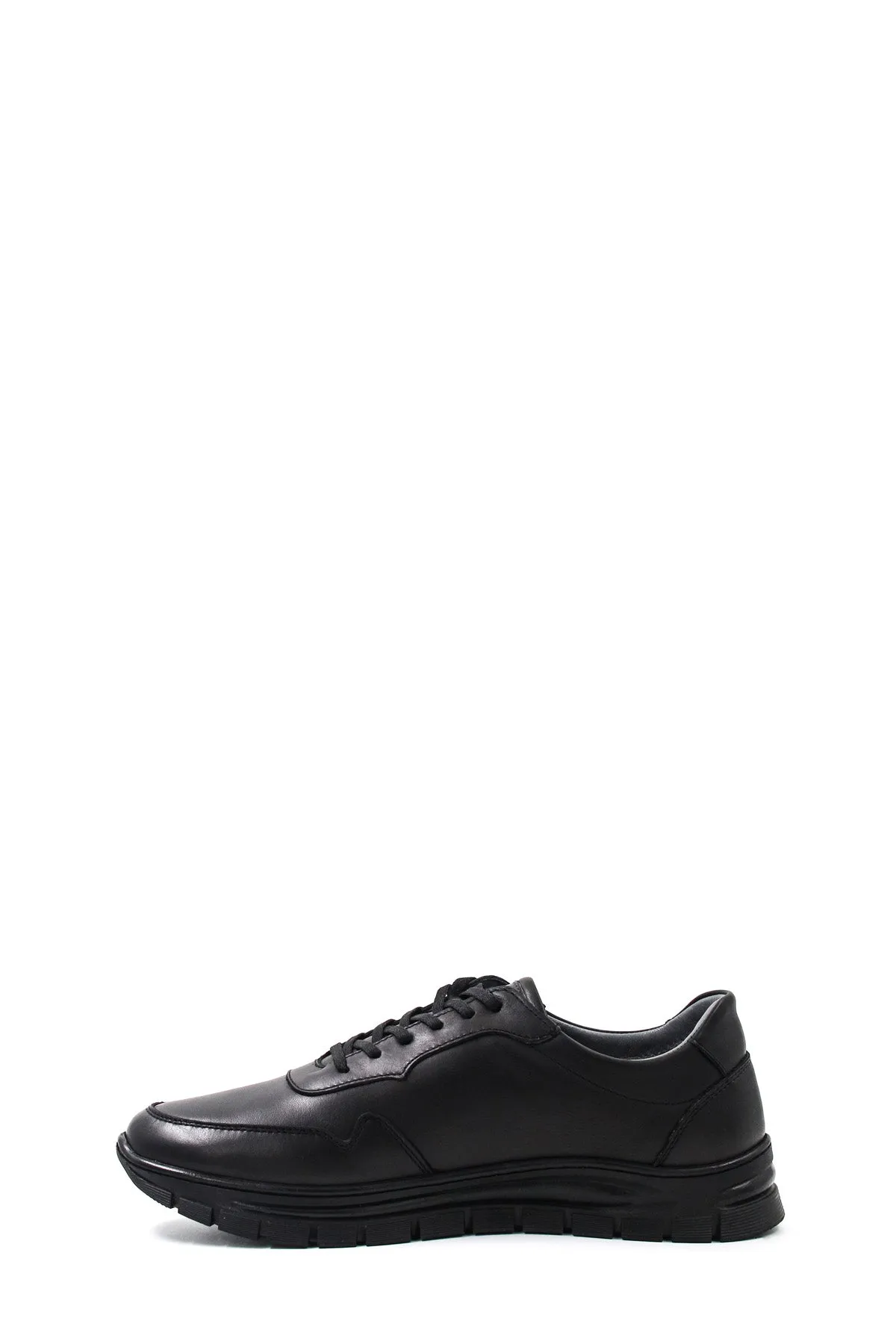 Men's Black Leather Athletic Sneakers-Wessi sold by Wessi product image thumbnail 2