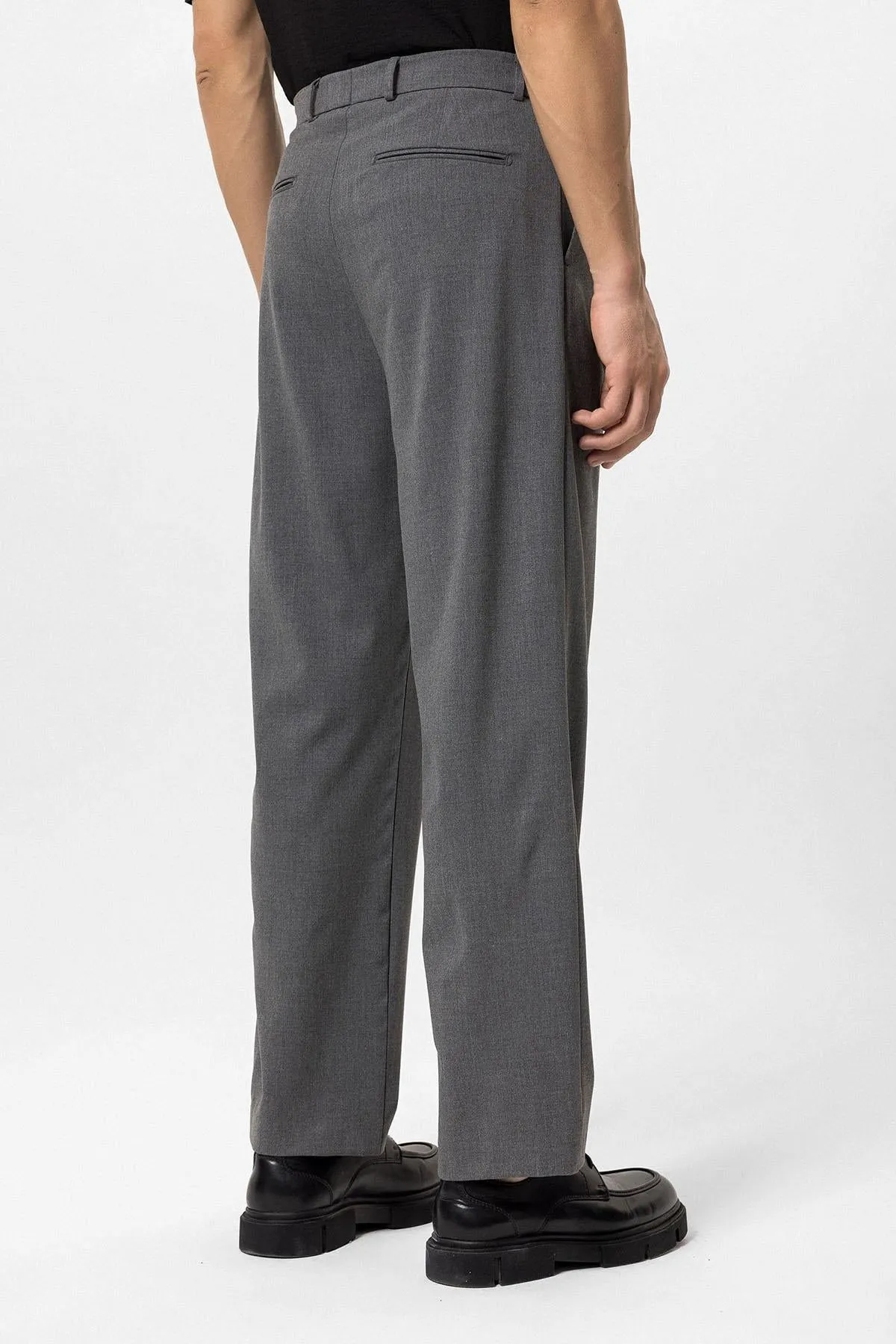 Men's Grey High-Waisted Baggy Pants - Wessi sold by Wessi product image thumbnail 5