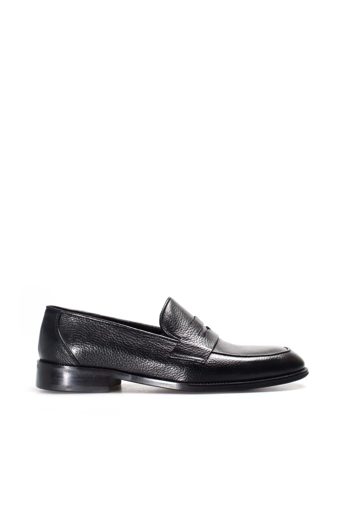 Black Textured Leather Loafers Wessi sold by Wessi