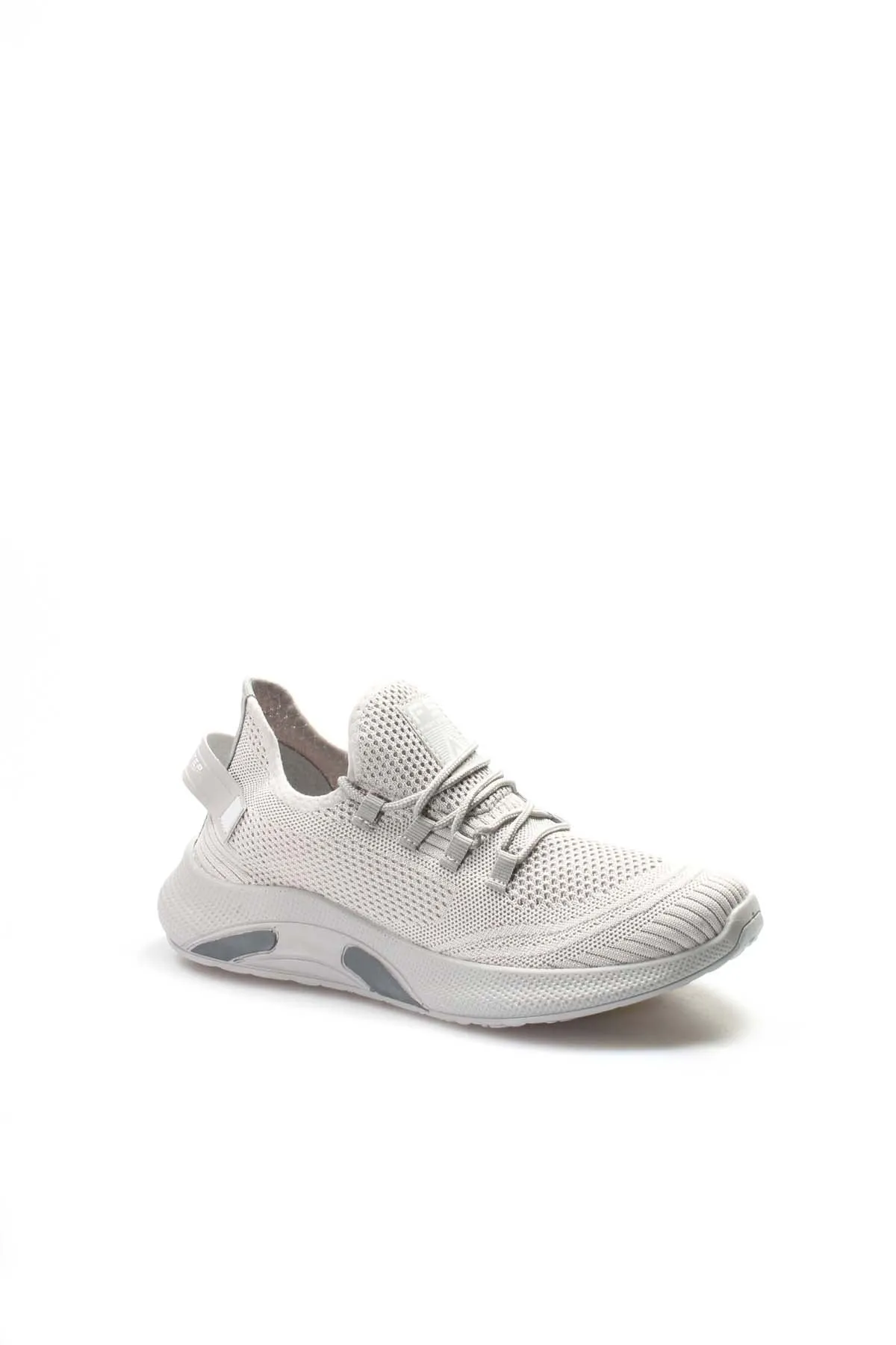 Men's Light Gray Knit Sneakers with Cushioned Sole - Wessi sold by Wessi product image thumbnail 4